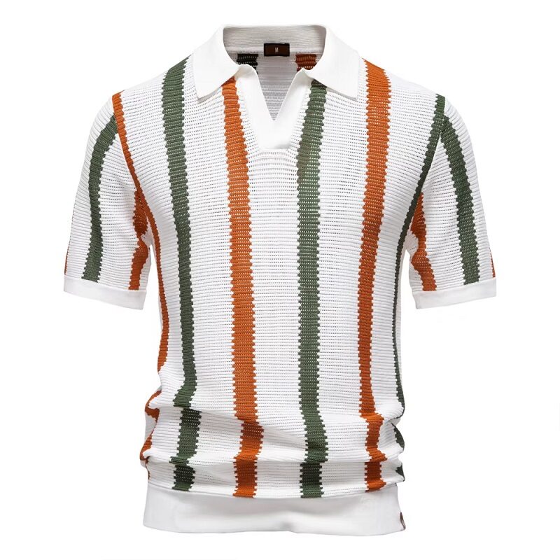 Portofino Ribbed Knit Polo For Men’s Summer Resort