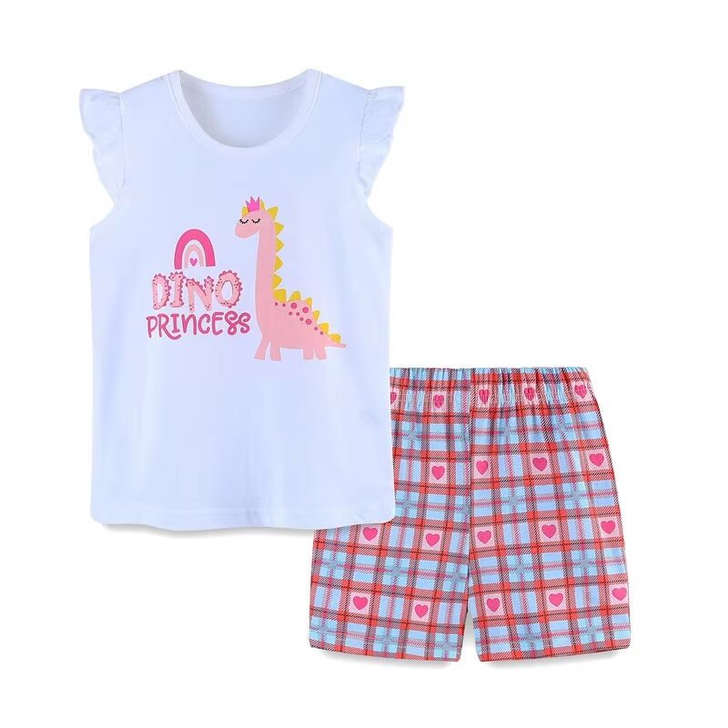 Rainbow Roar Cute Dino Outfit White/Yellow