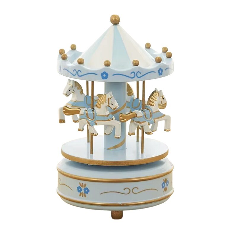 Enchanted Carousel Horse Music Blue Box