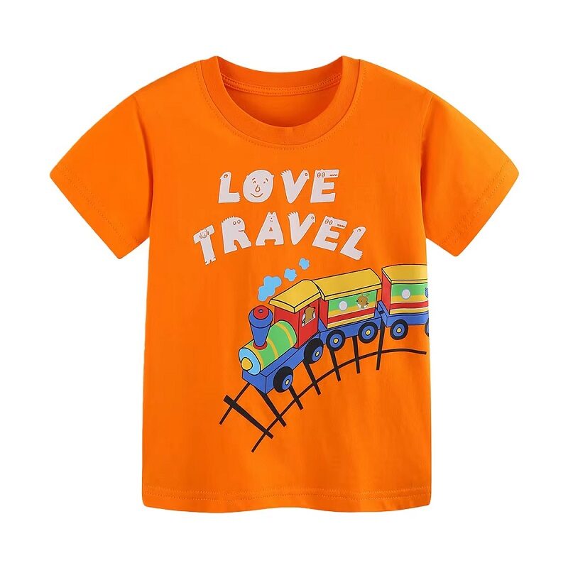 Summer Trip And Train Kids Adventure Tee