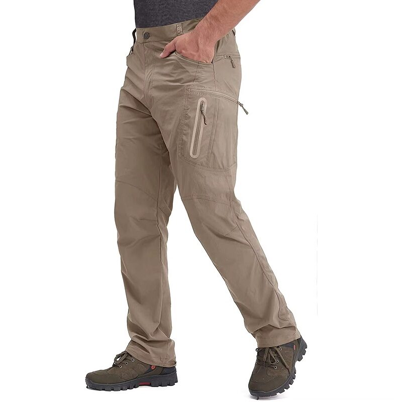 TrailFlex Quick-Dry Cargo Outdoor Utility Pants Black Khaki