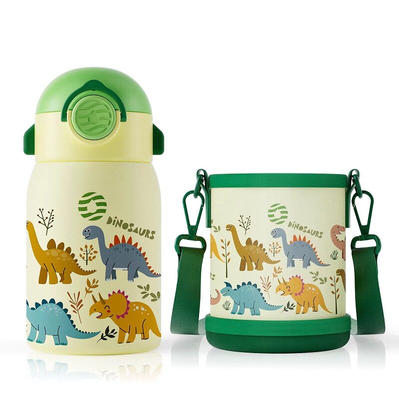 Little Explorer Dinosaur Children’s Thermos One-Click Lid+Carry Bag