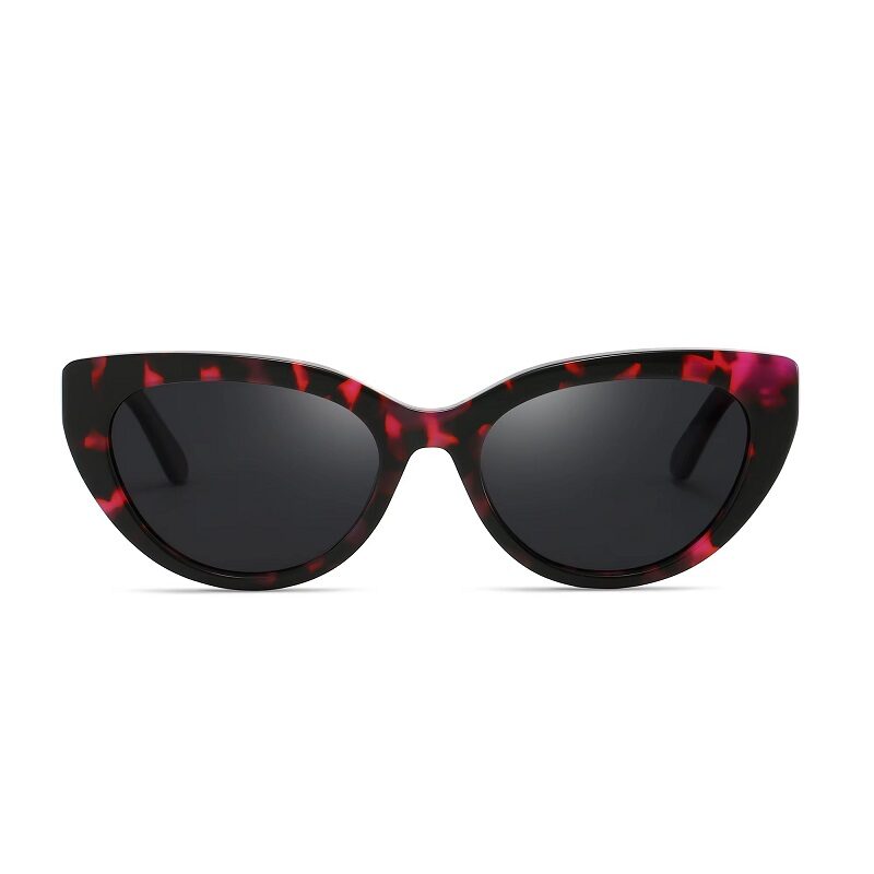 Milano Retro Cat-Eye Polarized Sunglasses – Red