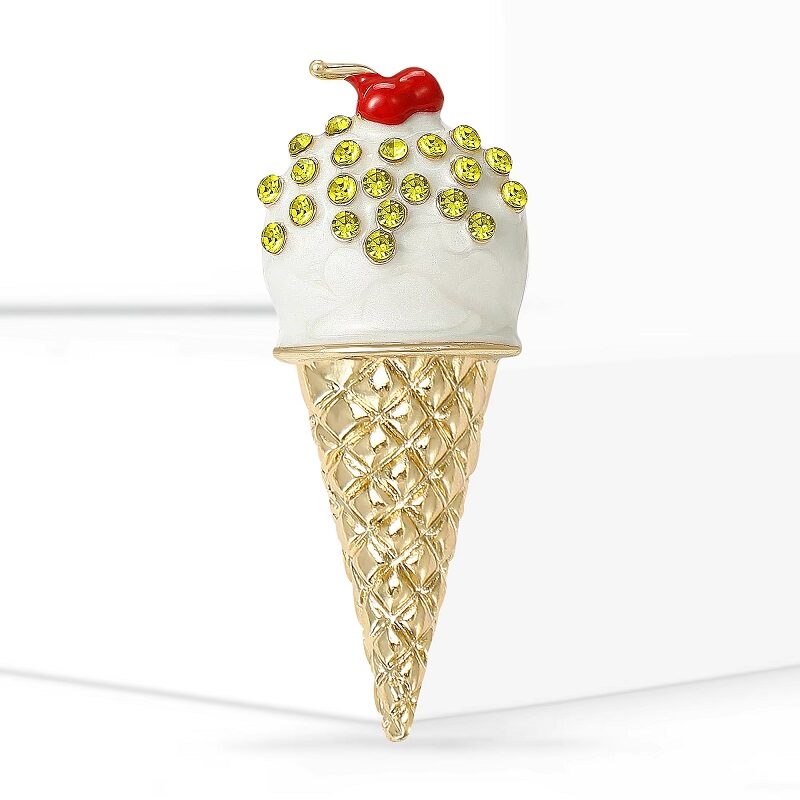 Ice Cream Brooch Convertible Pin Necklace