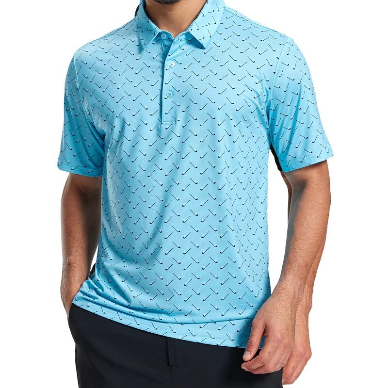 Coastal Golf Collection Quick-Dry Golf Sport Tee Blue
