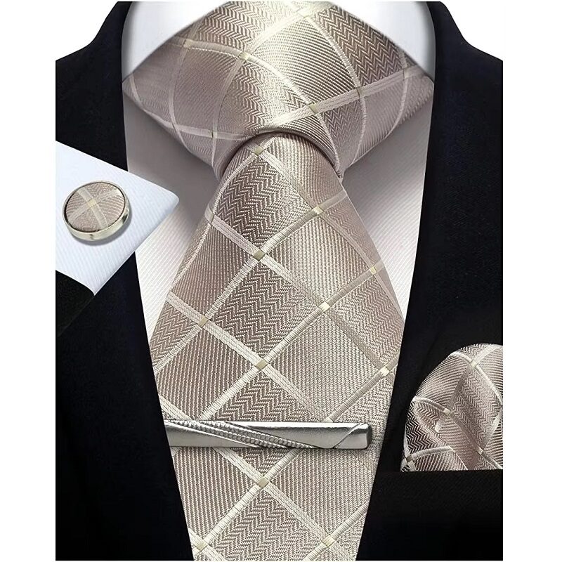 Windsor Heritage Silk Tie Set Elegant Windowpane