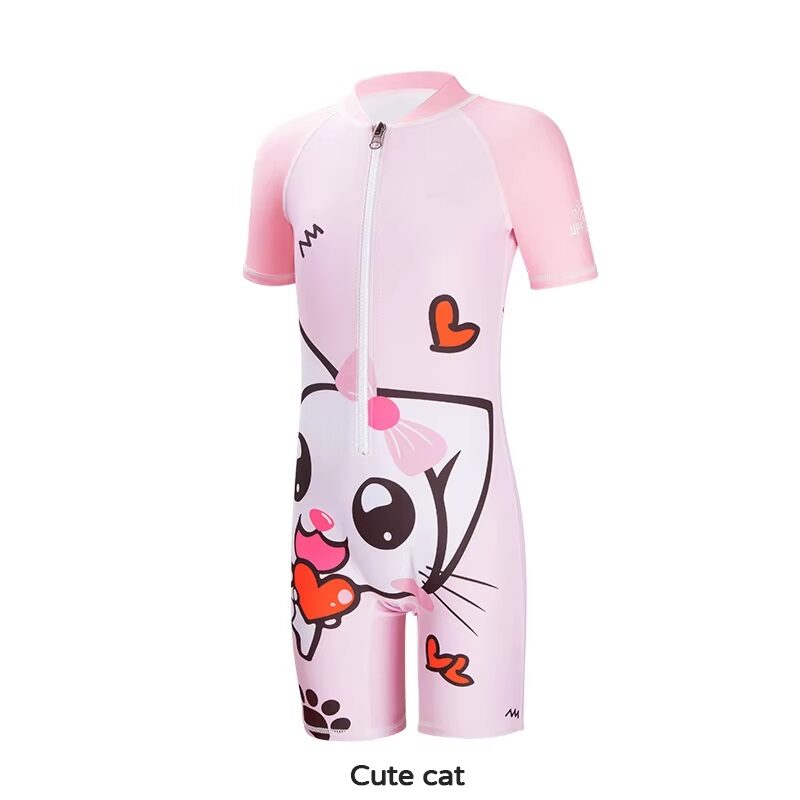 Little Monster: Pink Cute Cat One-piece Swimsuit