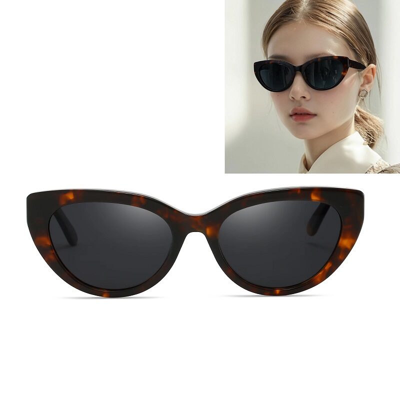 Milano Retro Cat-Eye Polarized Sunglasses – Brown