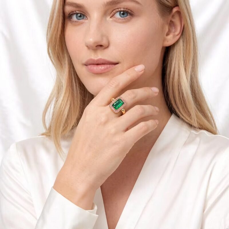Emerald Royale 925 Sterling Silver Ring