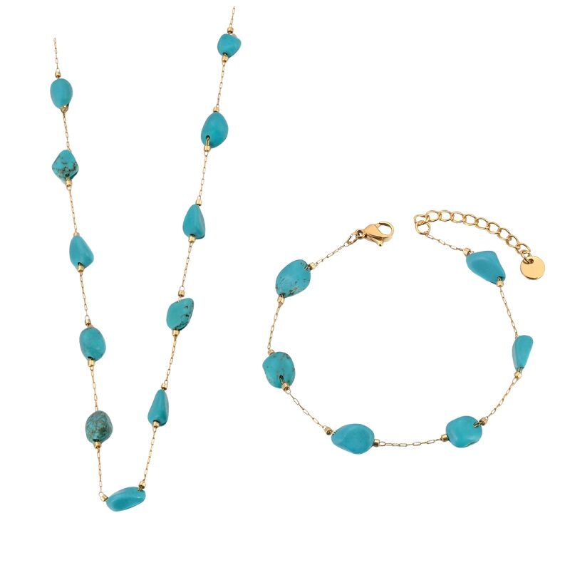 Blue Turquoise Set Oasis Natural Stone Series