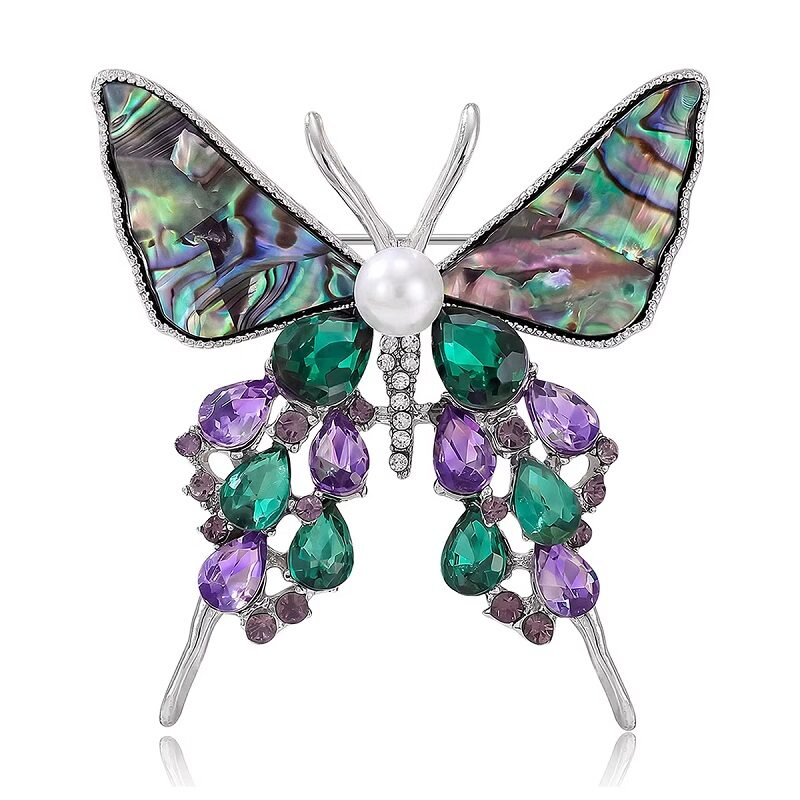 Majestic Butterfly Luxury Rhinestone Scarf Shawl Brooch