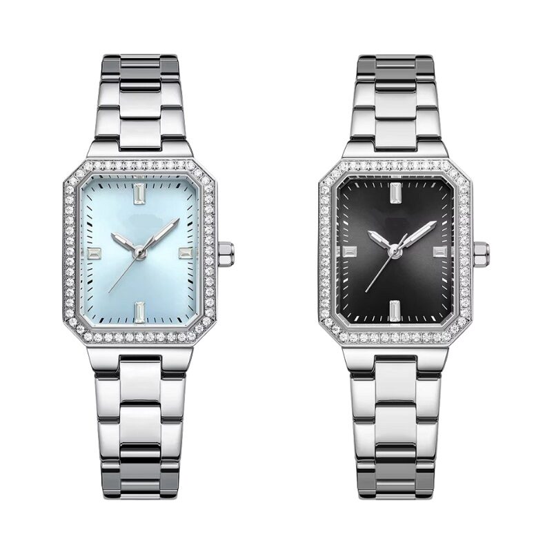The Octagon Atelier Pave-Crystal Monochrome Silver Watch