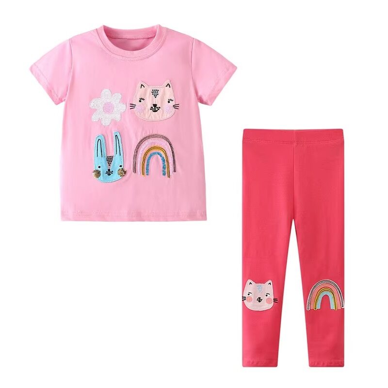 Adorable Meow Dreams Girls Pajama & Play Set