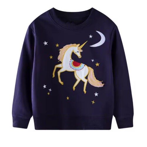 Girls Unicorn Sweatshirt Long Sleeve Pullover