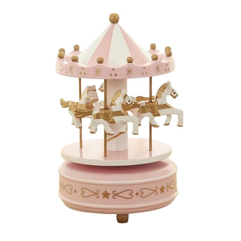 Enchanted Carousel Horse Music Pink Box