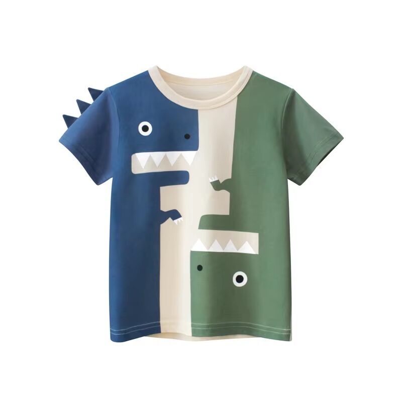 Boys T-Shirt 2-9T Animal Dino Applique