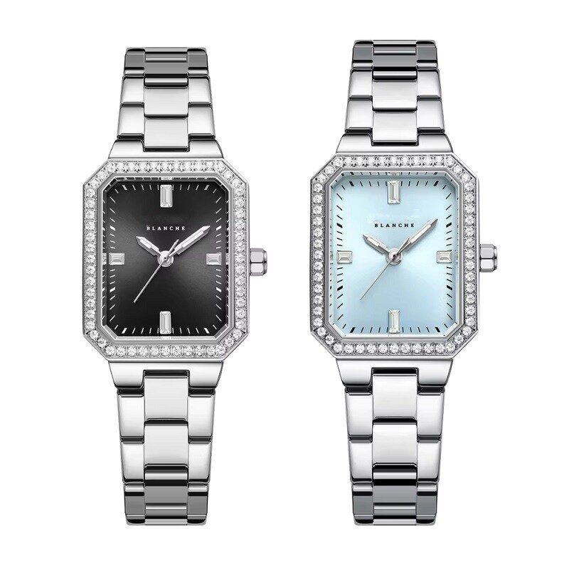 Belle Éclat Diamond-Frame Wristwatch Silver