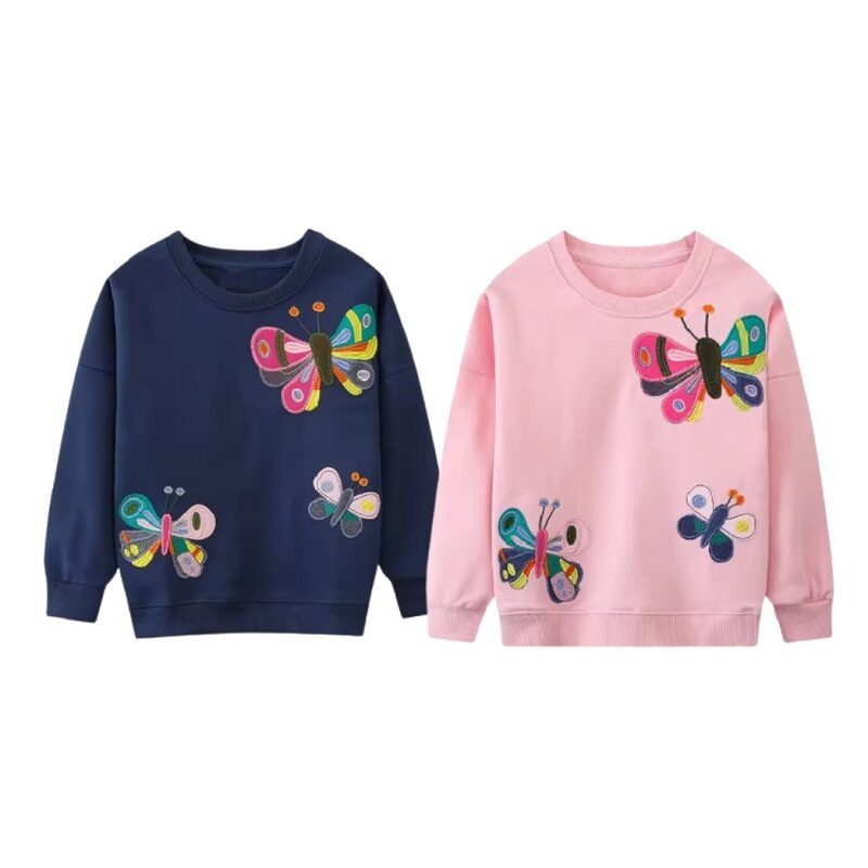 Girls’ Butterfly Embroidered Free Spirit Sweater
