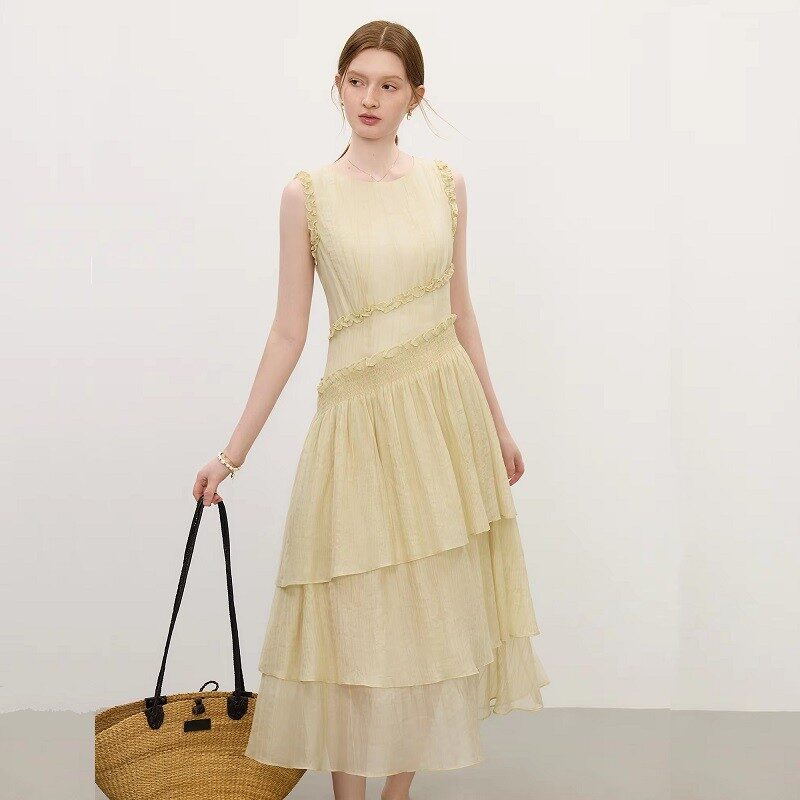 Eveline Summer Gala Evening Dress Soft Yellow