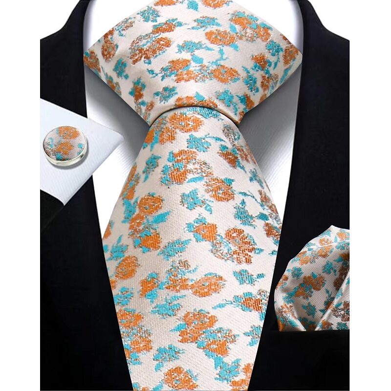 Mulberry Bloom Luxury Woven Silk Tie Set
