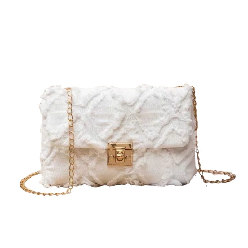 Blanc Couture Denim Luxe Crossbody Bag
