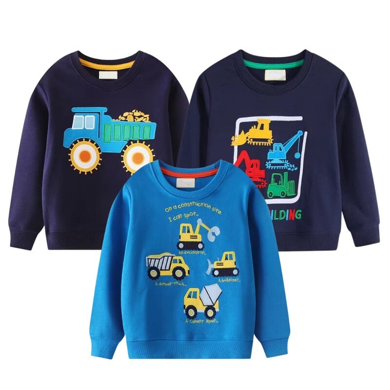 Bobo Builder Graphics Long-Sleeve Navy Sweatshirt