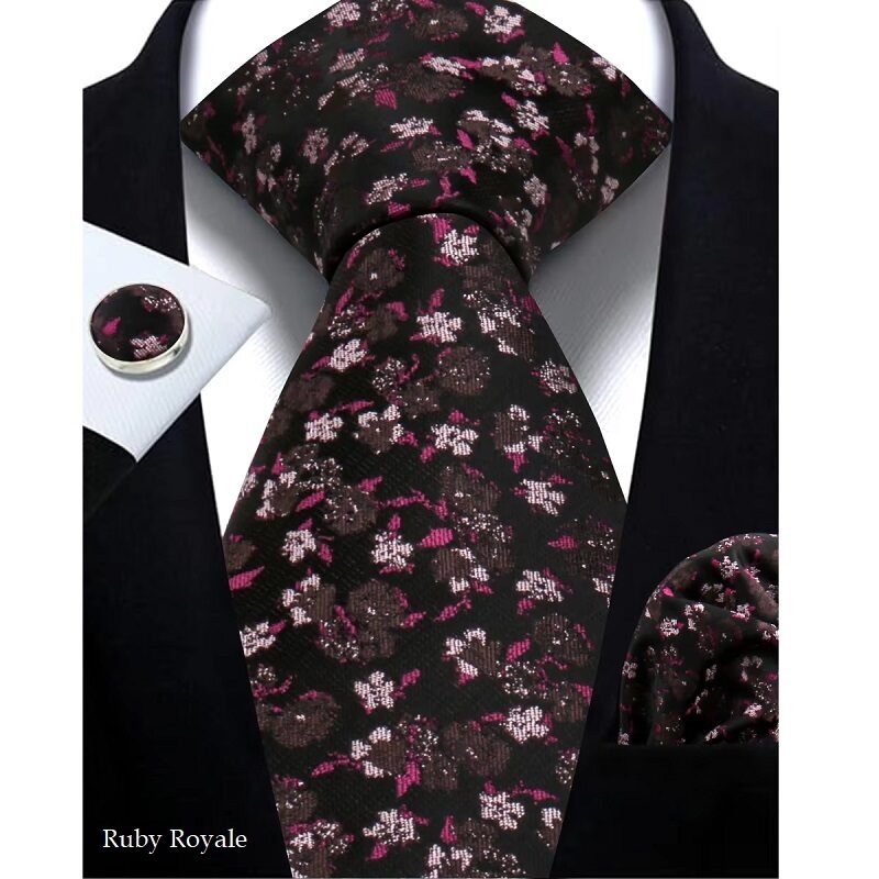 Mulberry Midnight Luxury Woven Silk Tie Set