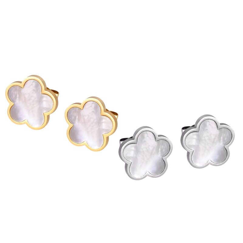 BloomClover Fleur de Luxe Earrings (Silver & Gold)