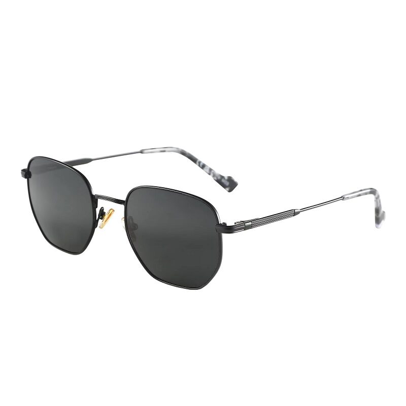 HexaShade Polarized Retro Sunglasses – Black Lens
