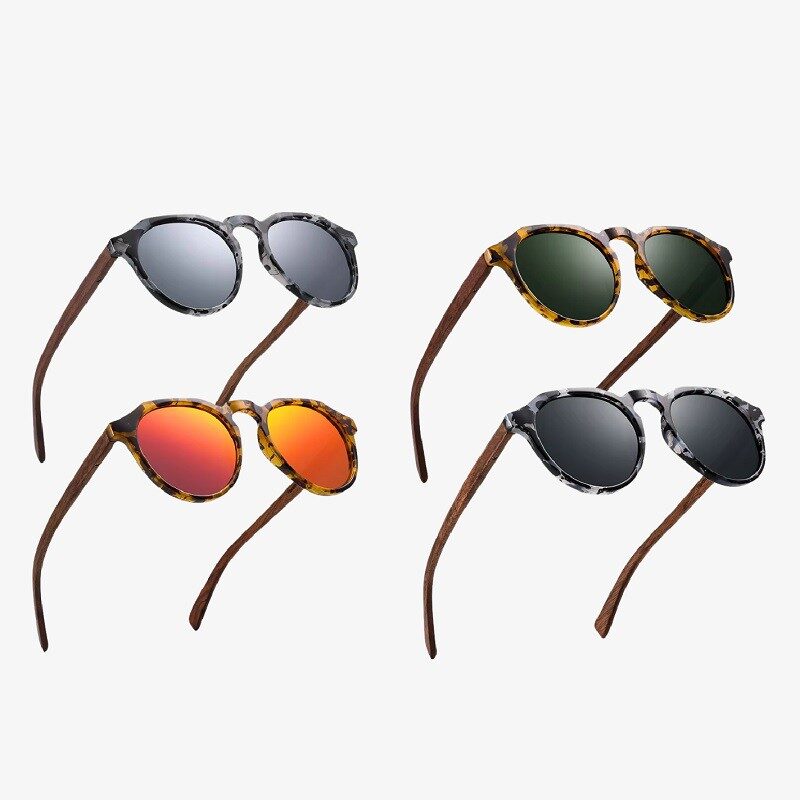 Retro-Futurism Round Polarized Anti-Glare Polycarbonate Sunglasses