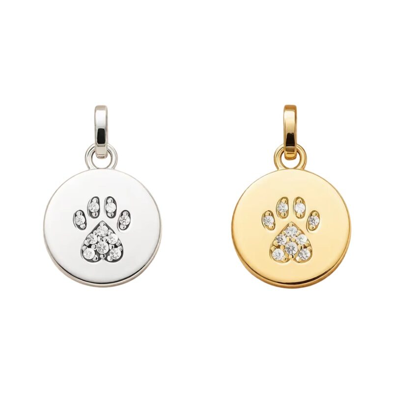 Enchanted Little Cat Paw Silver Bead Charm