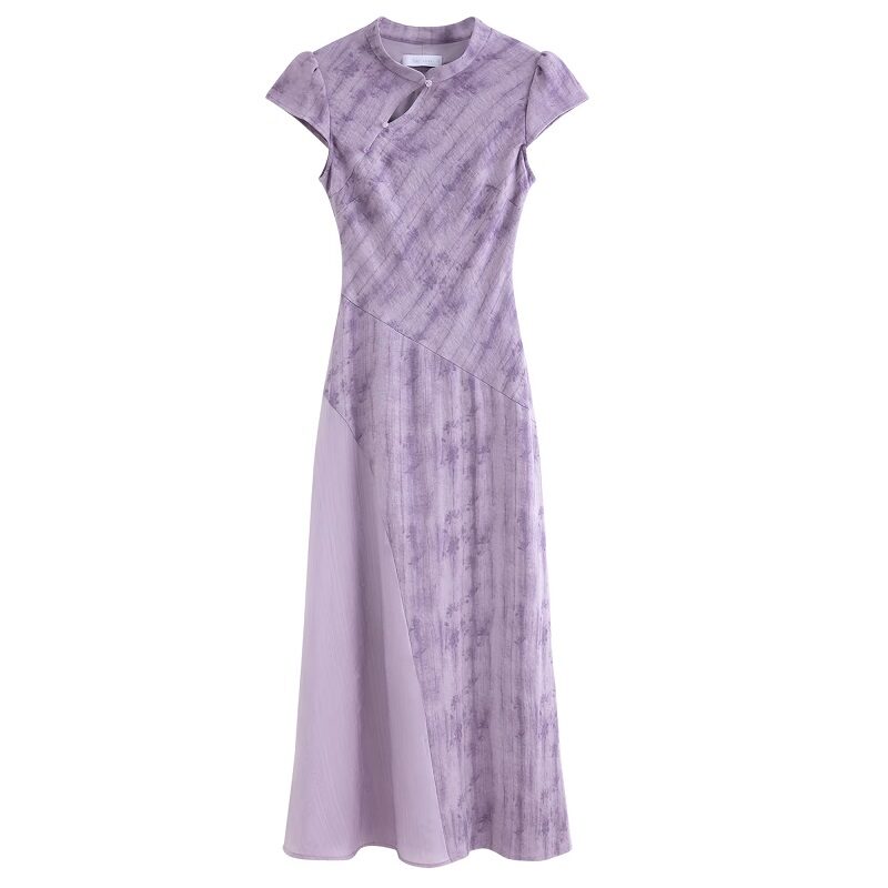Lunar Mist Watercolor Midi Dress