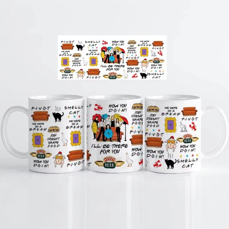 Fountain And Couch Vintage Friends TV Show Coffee Mug Accent