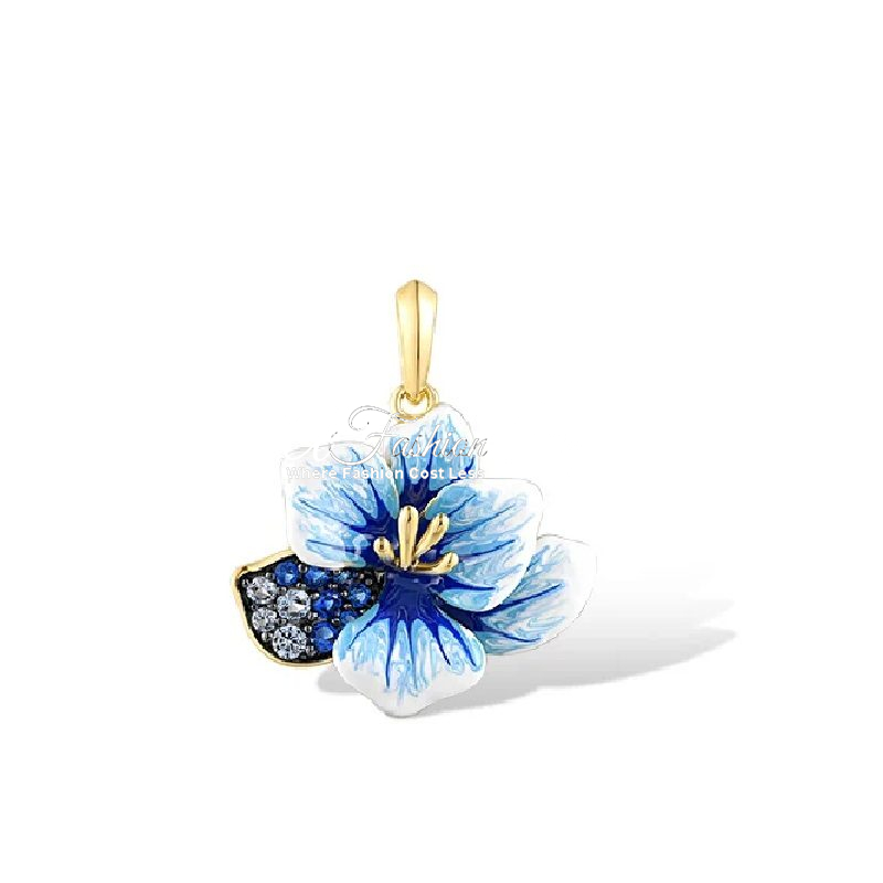 Forget-Me-Not Blue Spinel Pendant