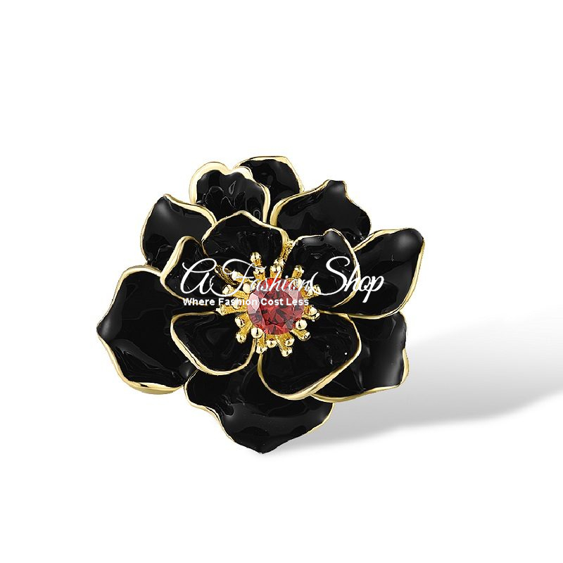 Black Lotus Garnet Stone Pendant Only