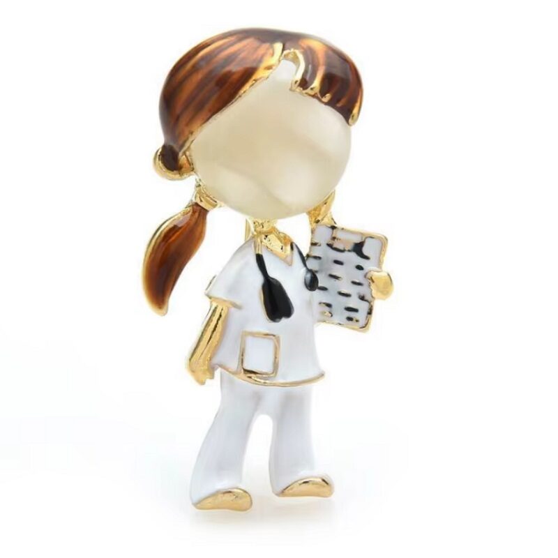 Proud To Be A Nurse Figurine Brooch