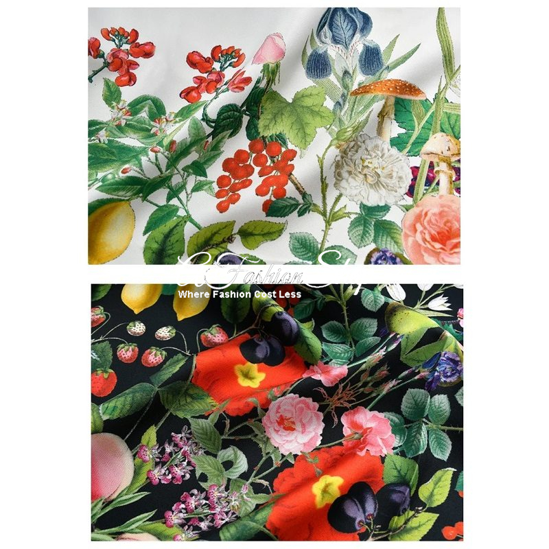 Midnight Garden Classic Silk-Inspired Statement Scarf