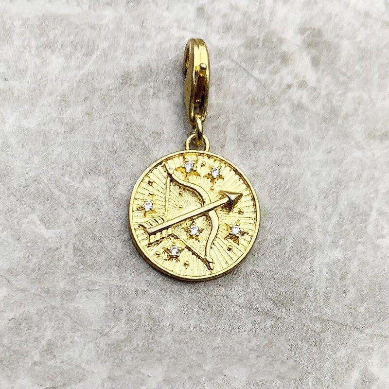 Golden Sagittarius Star Charm Gold