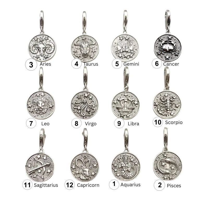 Your Sign Your Style:12 Zodiac Medallion Charms