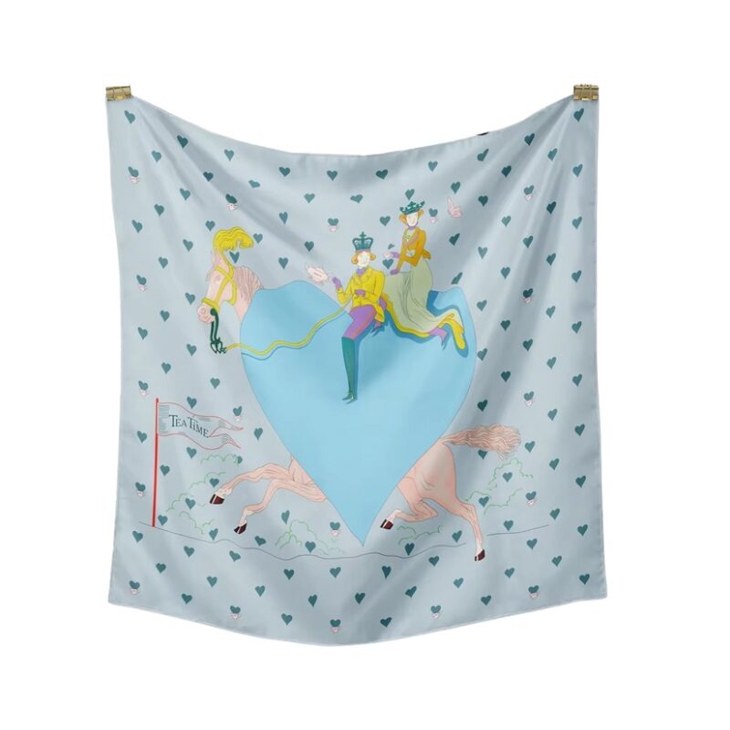 Maison Lune Headscarf Heart Medaillons Tea Time