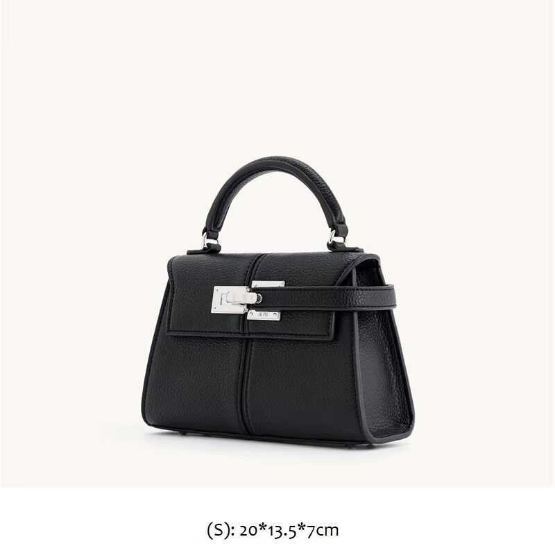 Signature Pebbled Leather-Look Top Handle Bag