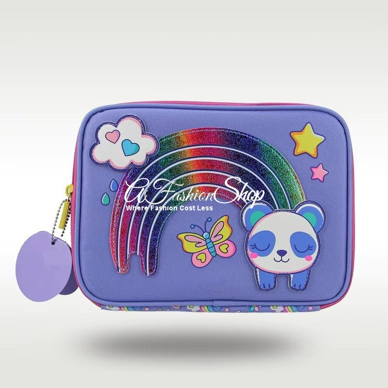 Girl’s Lunch Box Purple Patched Rainbow