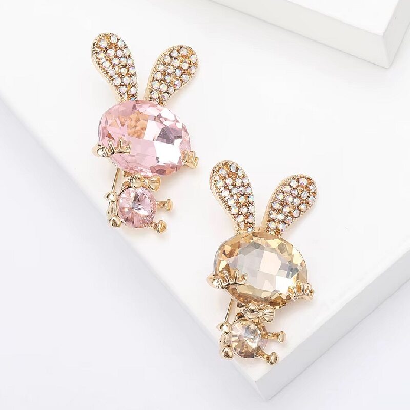 Animal Brooch Cottontail Crystal Brooch