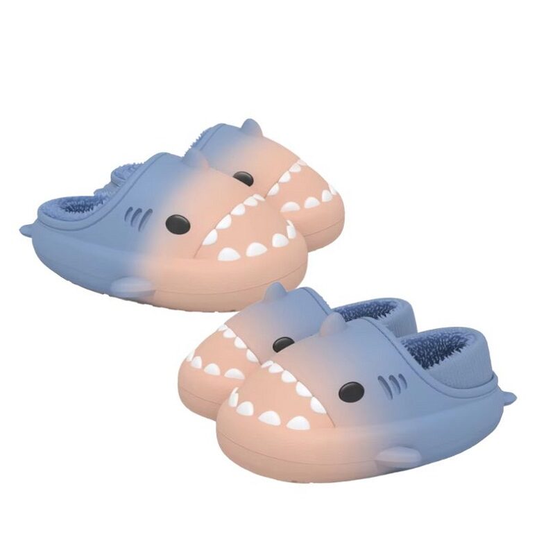 FluffyFin Cozy Home Sandals Blue Coral
