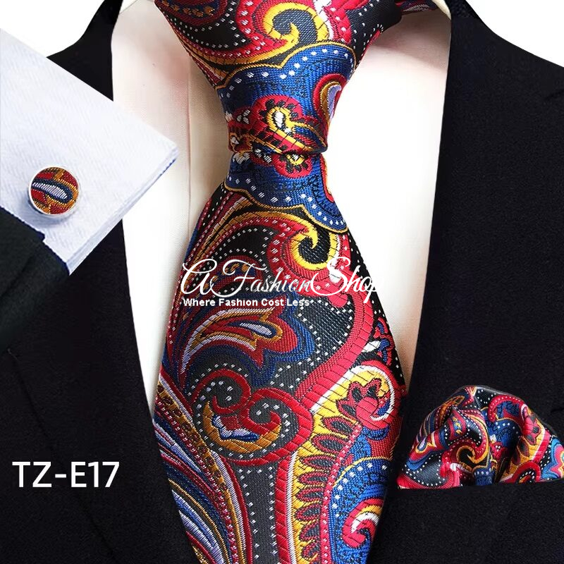Artisan Paisleys Intricate Floral Print Dress Necktie