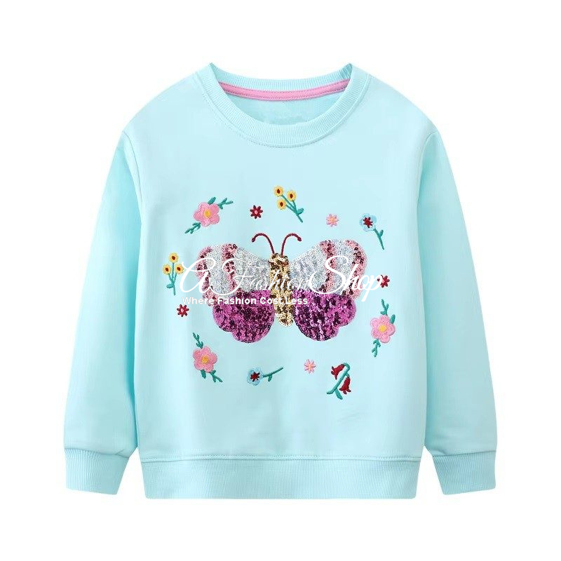 Free Spirit Embellished Butterfly Pull Over Sweater