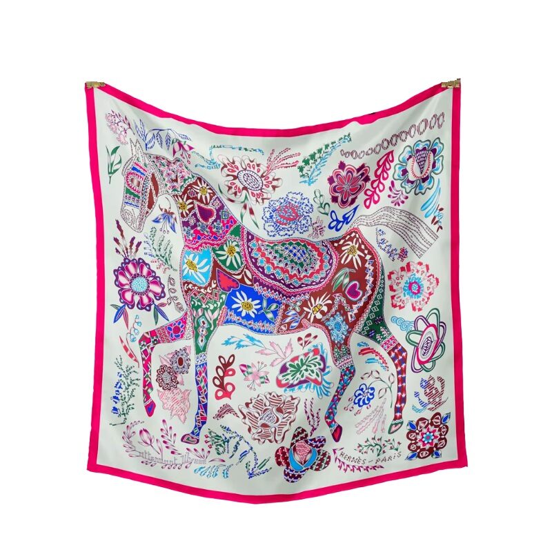 Luxe Carre’ 53 Hey Horse Rider Silk