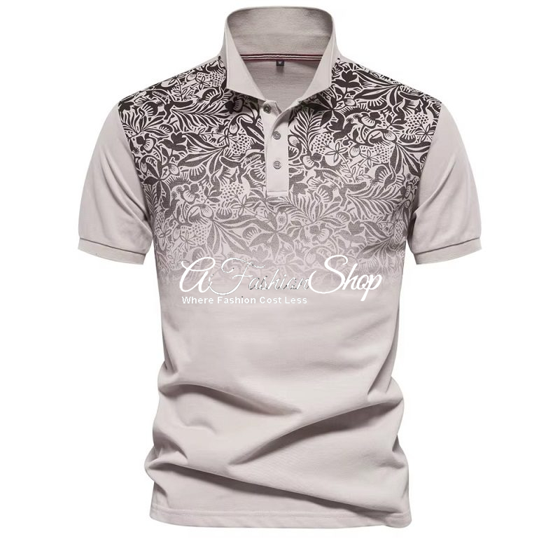 Mediterranean Summer Sport Polo Khaki/White