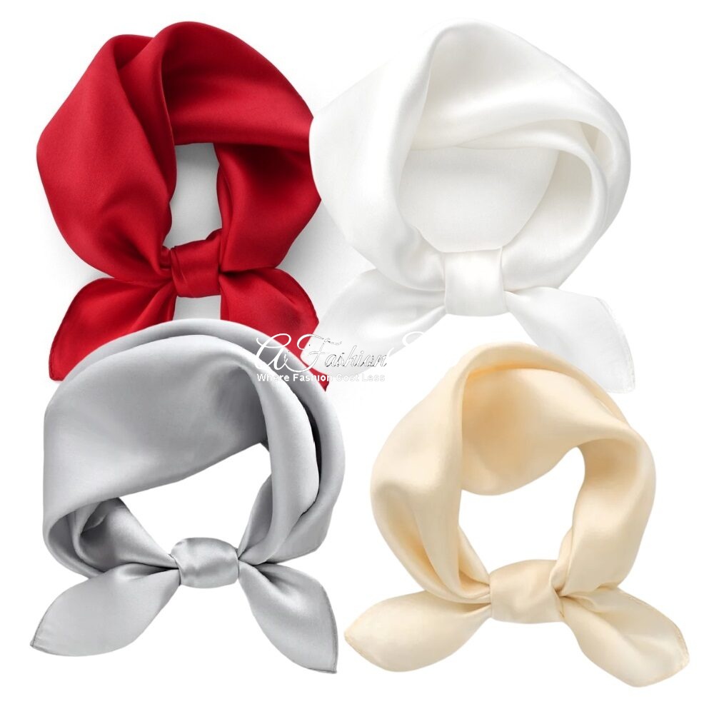 Signature Satin Silk Solid Color Cream/Red
