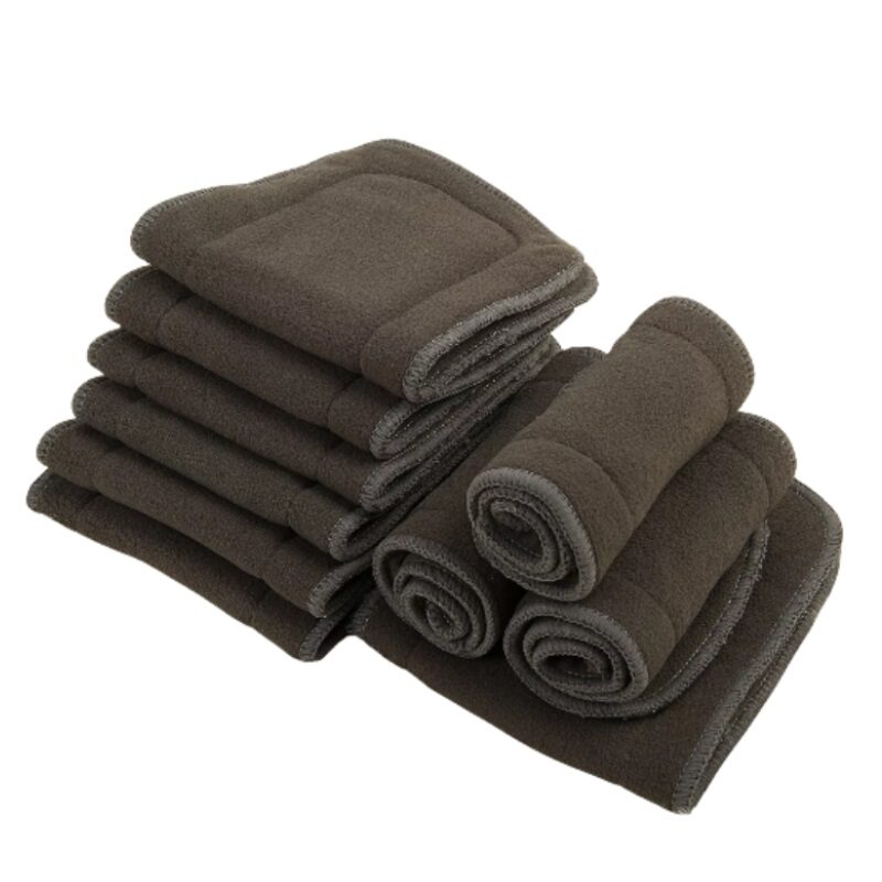 10pcs Bamboo Charcoal Inserts Diaper Liners 5-layer